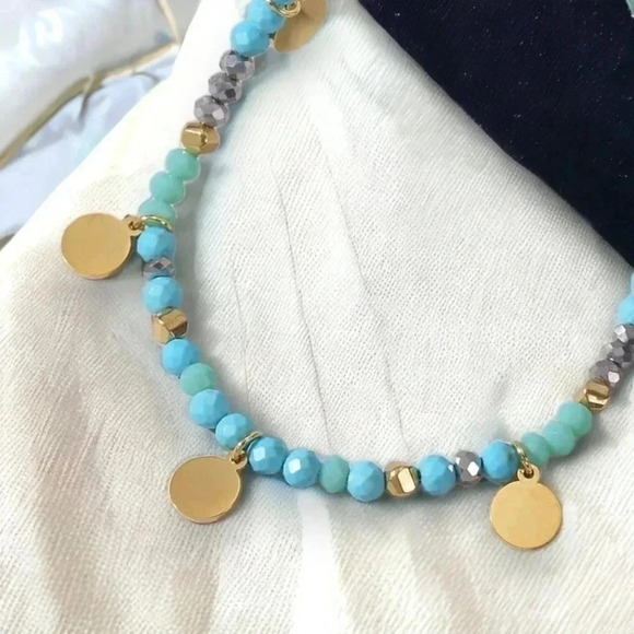 🆕️18K Gold Plated Stainless Steel Bracelet Set: Jade & Freshwater Pearls 🌟 - Picture 7 of 12